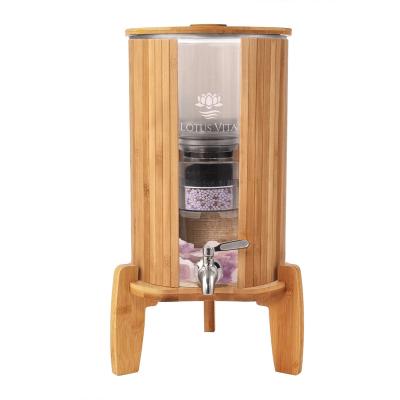 Water Dispenser made of glass and bamboo (Lotus Vita)