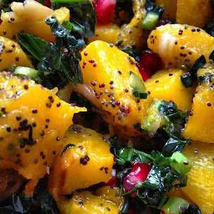 Kale with butternut squash