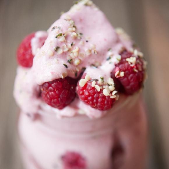 Nicecream recipe with raspberries