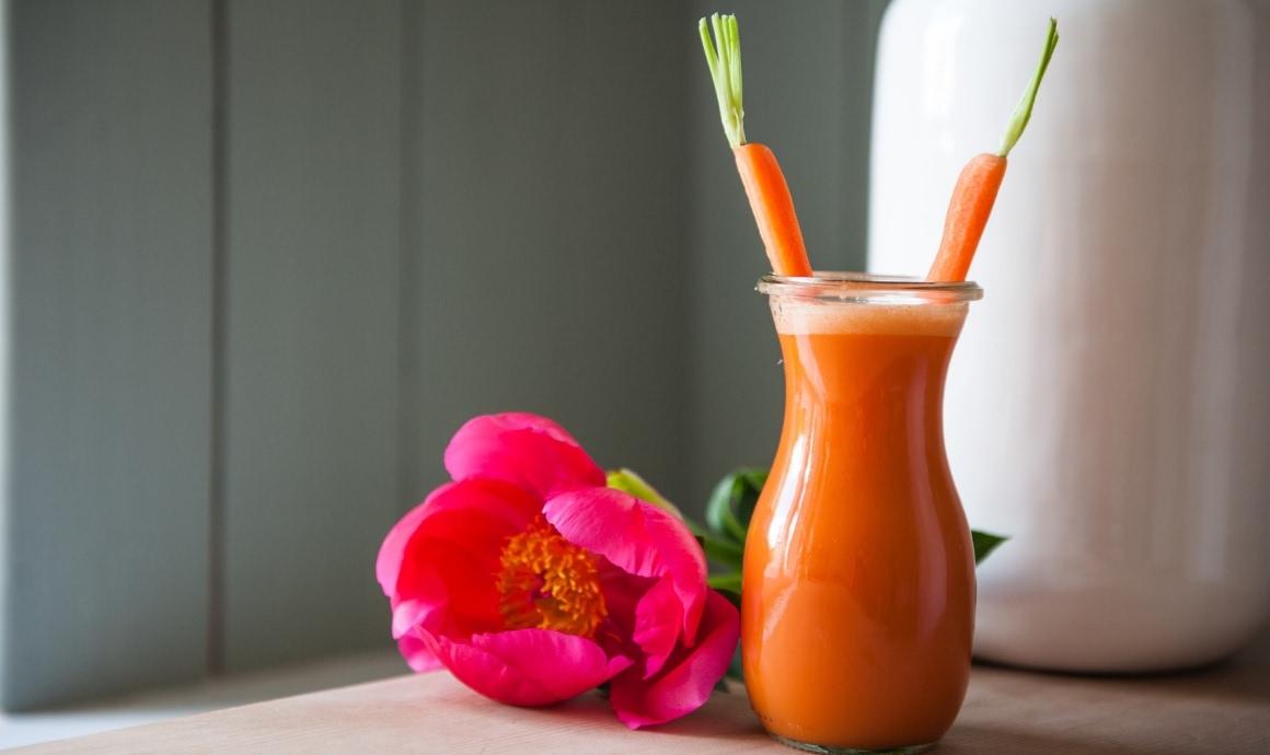Carrot juice - rich in beta-carotene