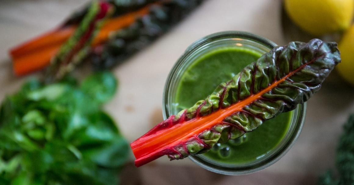 Green smoothie with chard