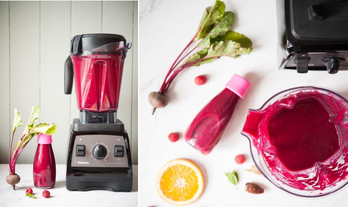 Vegetable smoothie recipe with beetroot for the blender.
