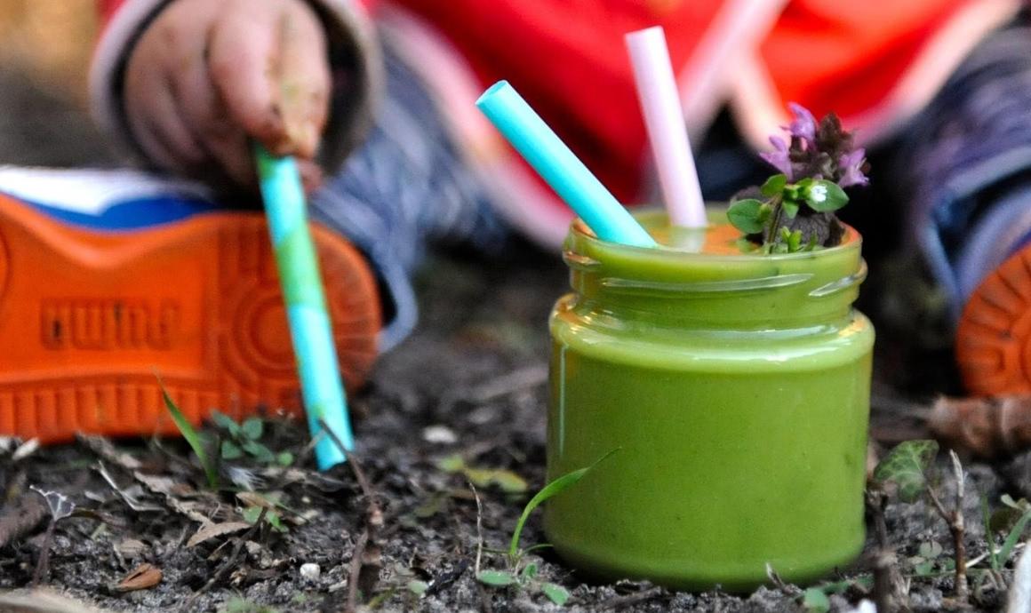 Wild herbs smoothie recipe with deadnettle