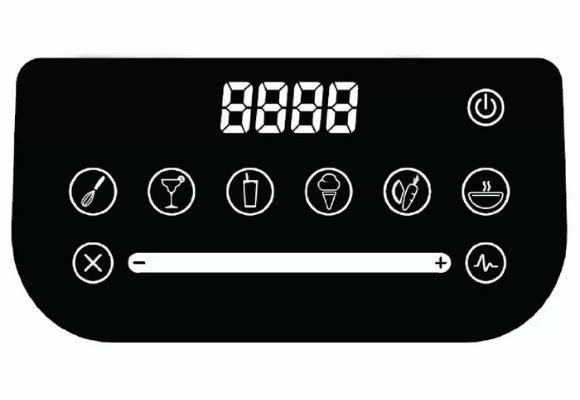 Touch control panel of the Blendtec Designer 650