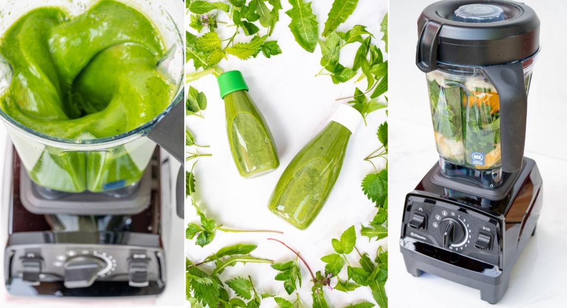Making green smoothies with the Vitamix E520
