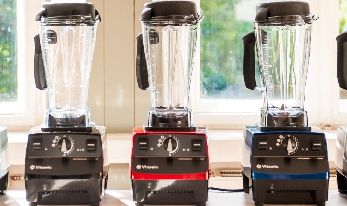 Vitamix Pro 500 in black, red and blue